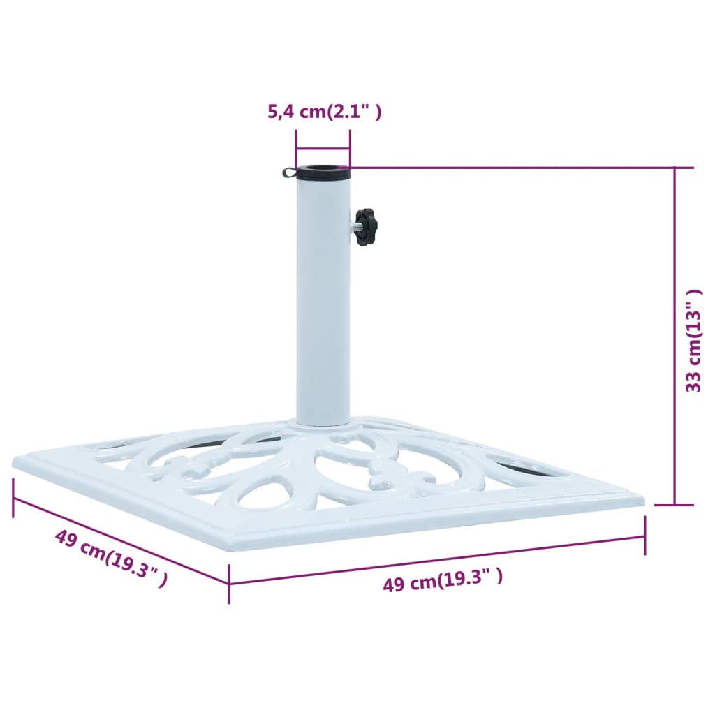 Parasolvoet 12 kg 48 cm gietijzer bronskleurig