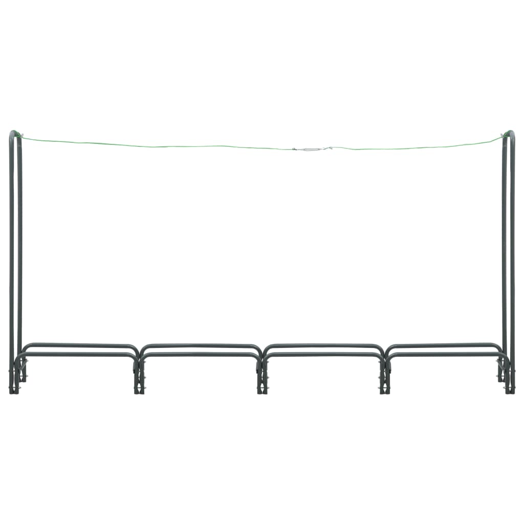 Haardhoutrek met basis 37x37x113 cm staal zwart