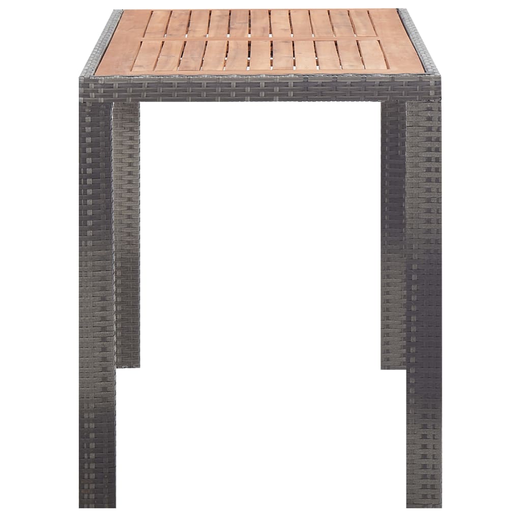 13-delige Tuinset poly rattan en acaciahout antraciet