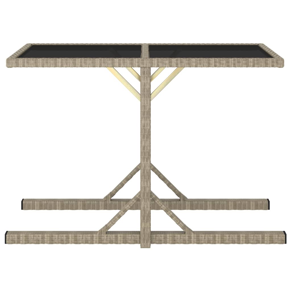 Tuintafel massief acaciahout poly rattan