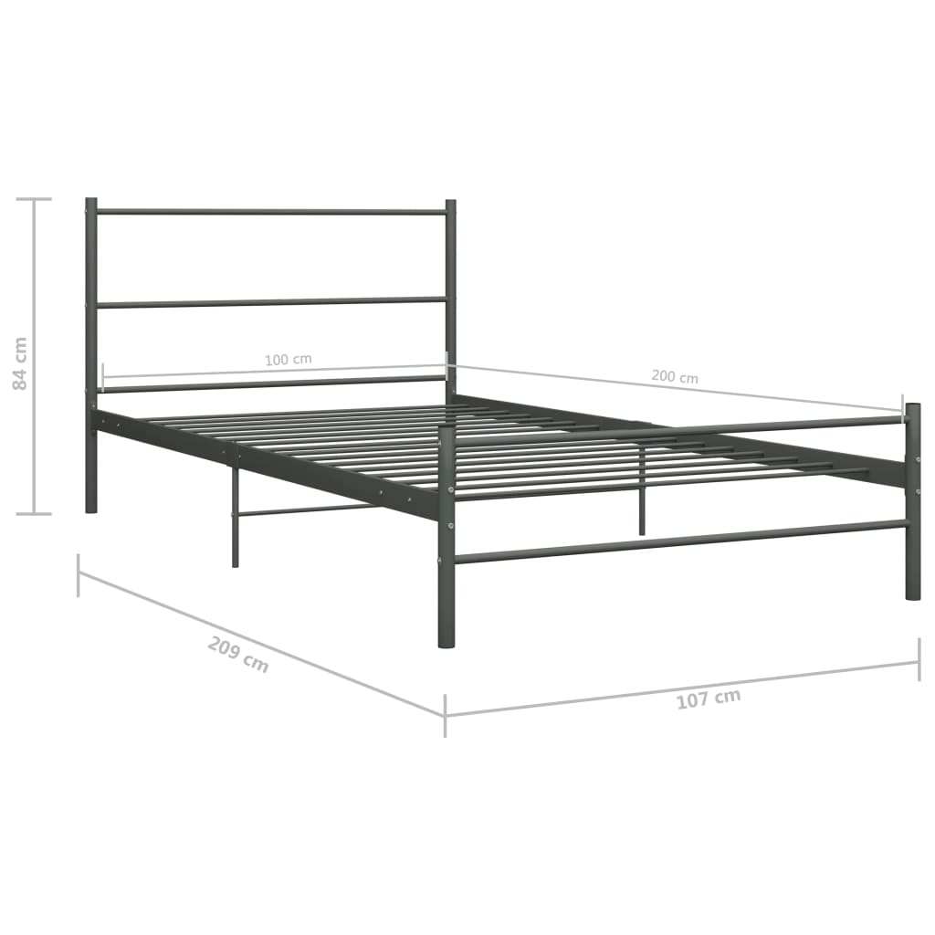 Bedframe metaal 200x200 cm