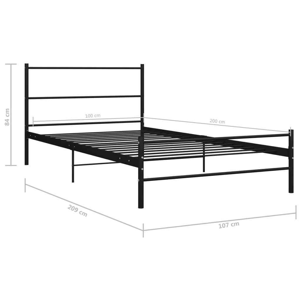 Bedframe metaal 200x200 cm