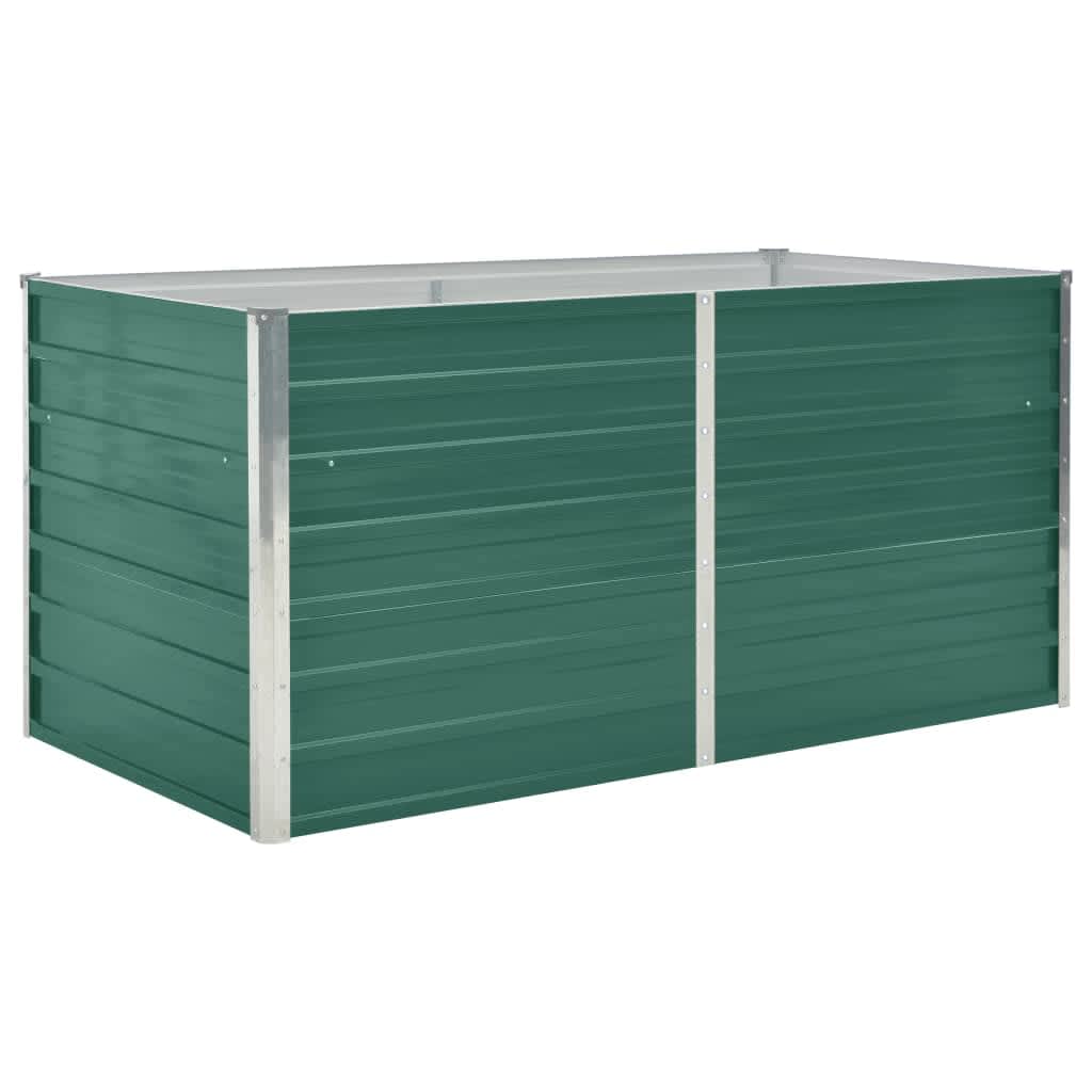 Plantenbak verhoogd 100x40x45 cm gegalvaniseerd staal groen