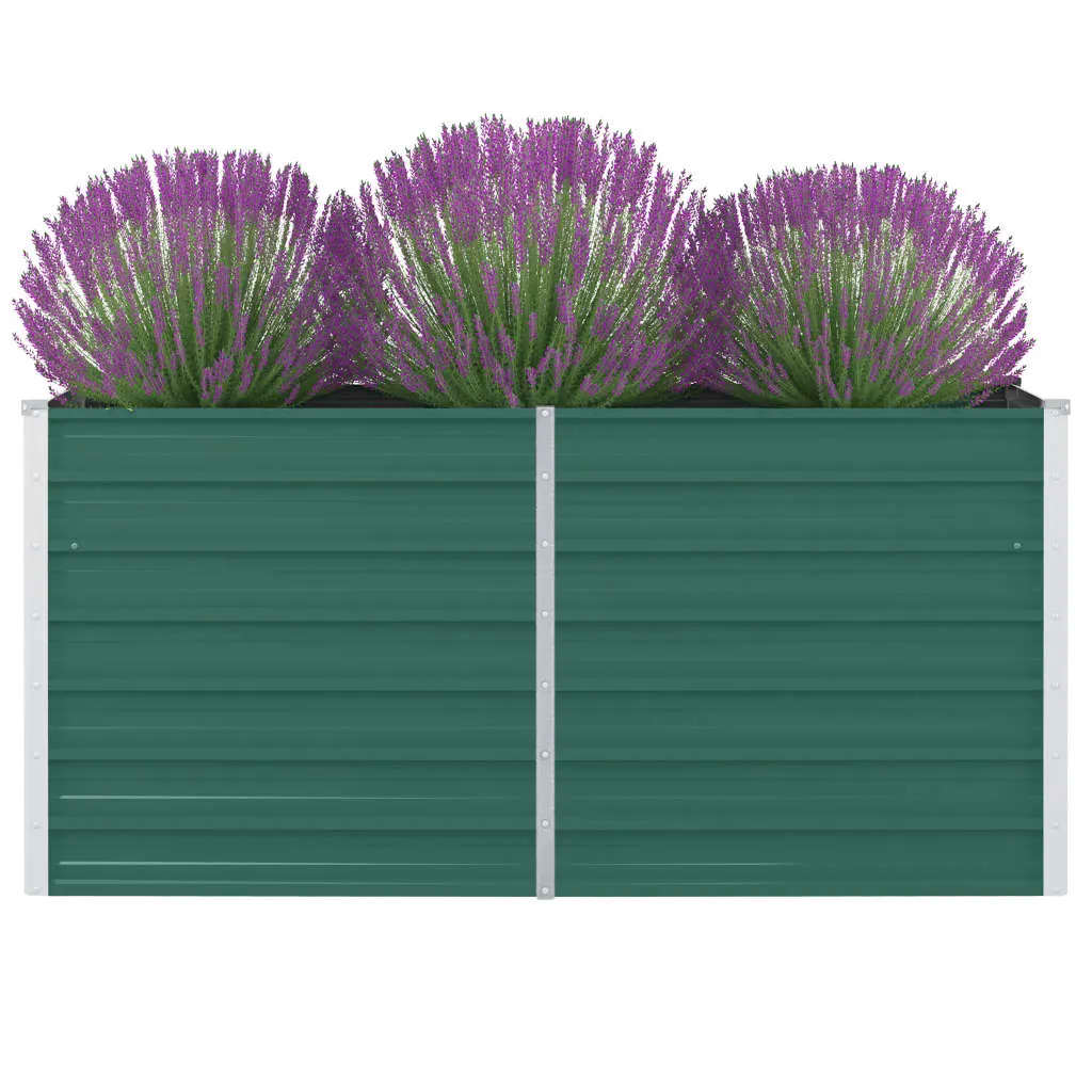 Plantenbak verhoogd 100x40x45 cm gegalvaniseerd staal groen