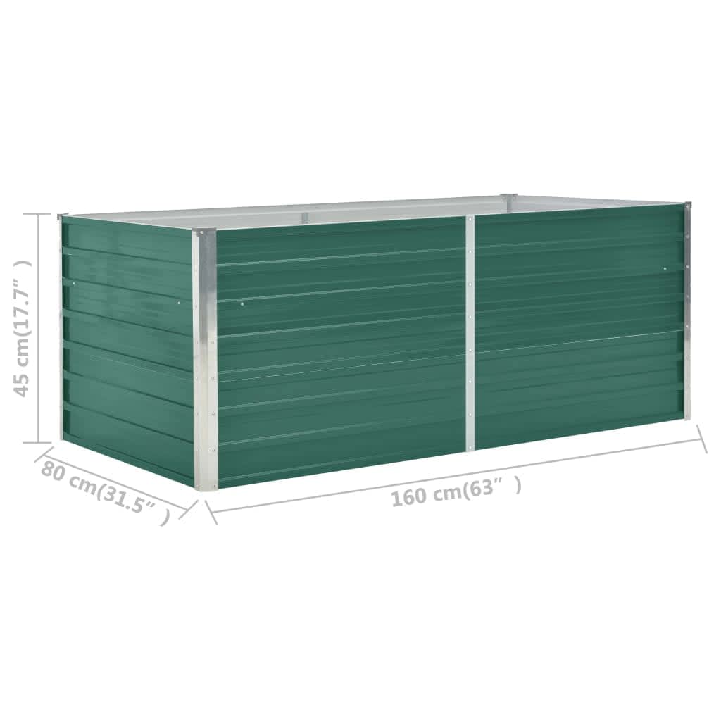 Plantenbak verhoogd 320x80x45 cm gegalvaniseerd staal groen