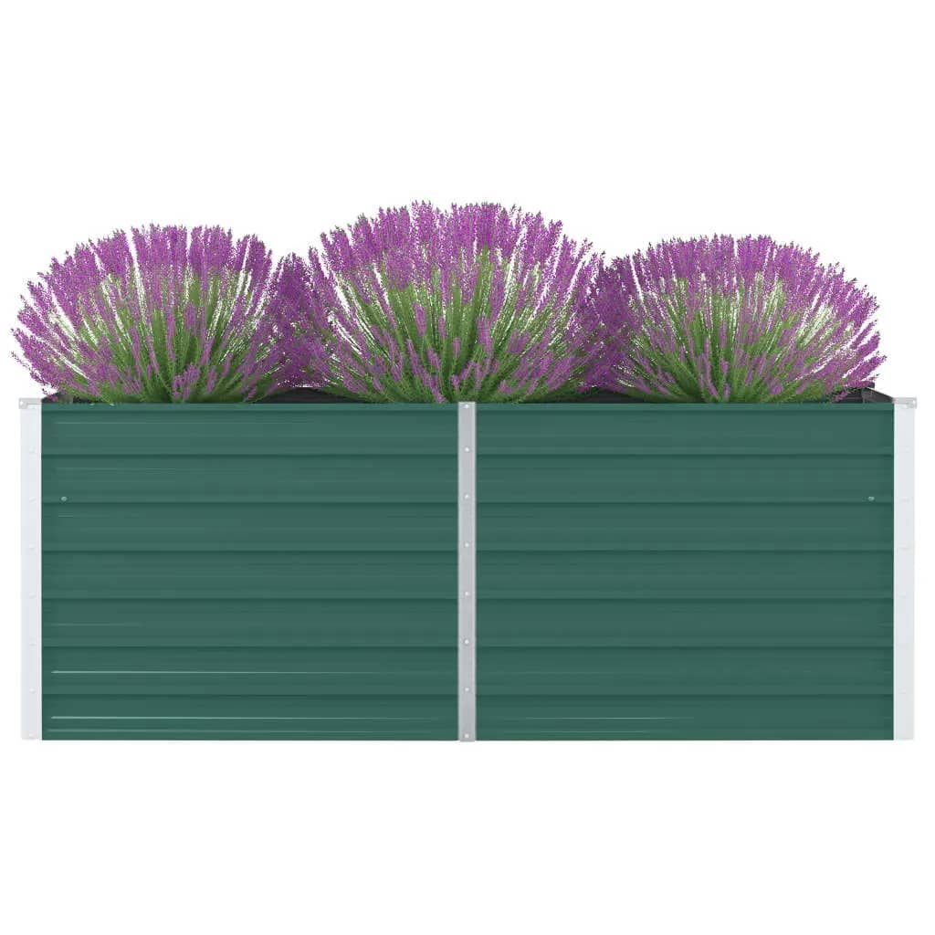 Plantenbak verhoogd 100x40x45 cm gegalvaniseerd staal groen