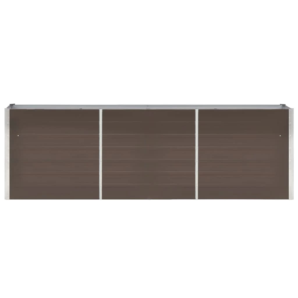 Plantenbak verhoogd 320x80x77 cm gegalvaniseerd staal bruin