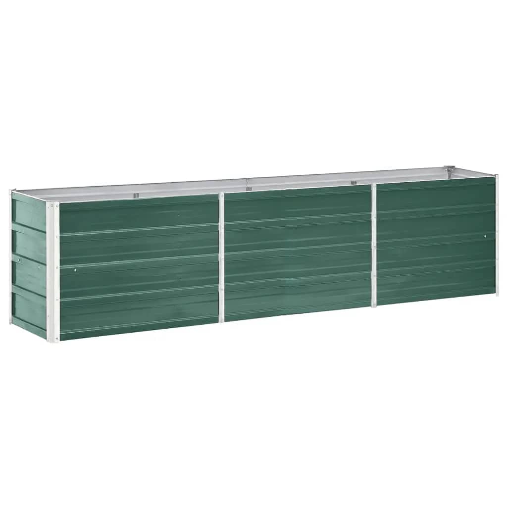 Plantenbak verhoogd 100x40x45 cm gegalvaniseerd staal groen