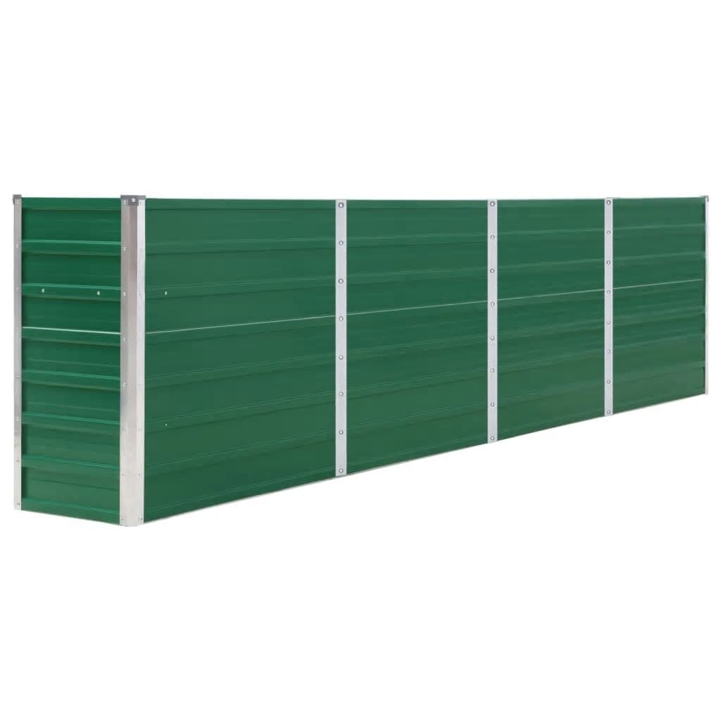 Plantenbak verhoogd 100x40x45 cm gegalvaniseerd staal groen