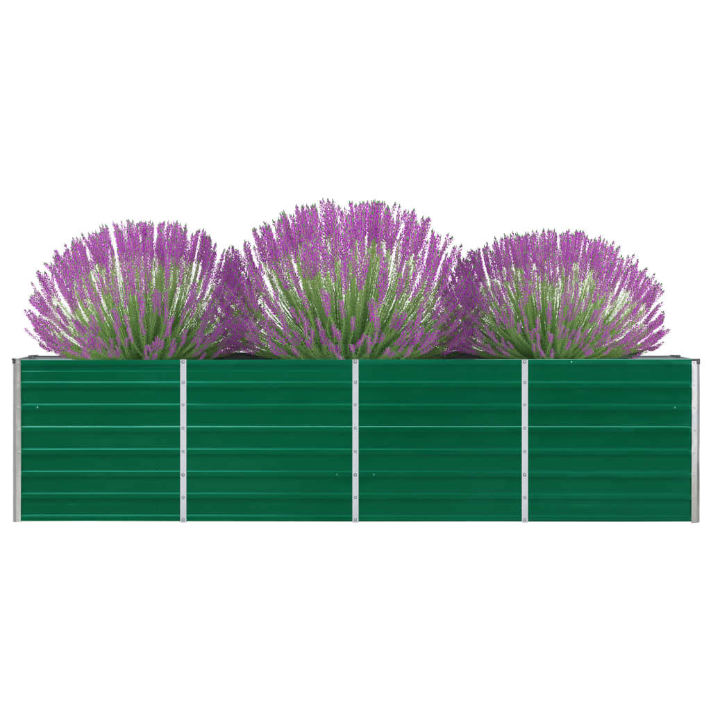 Plantenbak verhoogd 320x80x45 cm gegalvaniseerd staal groen