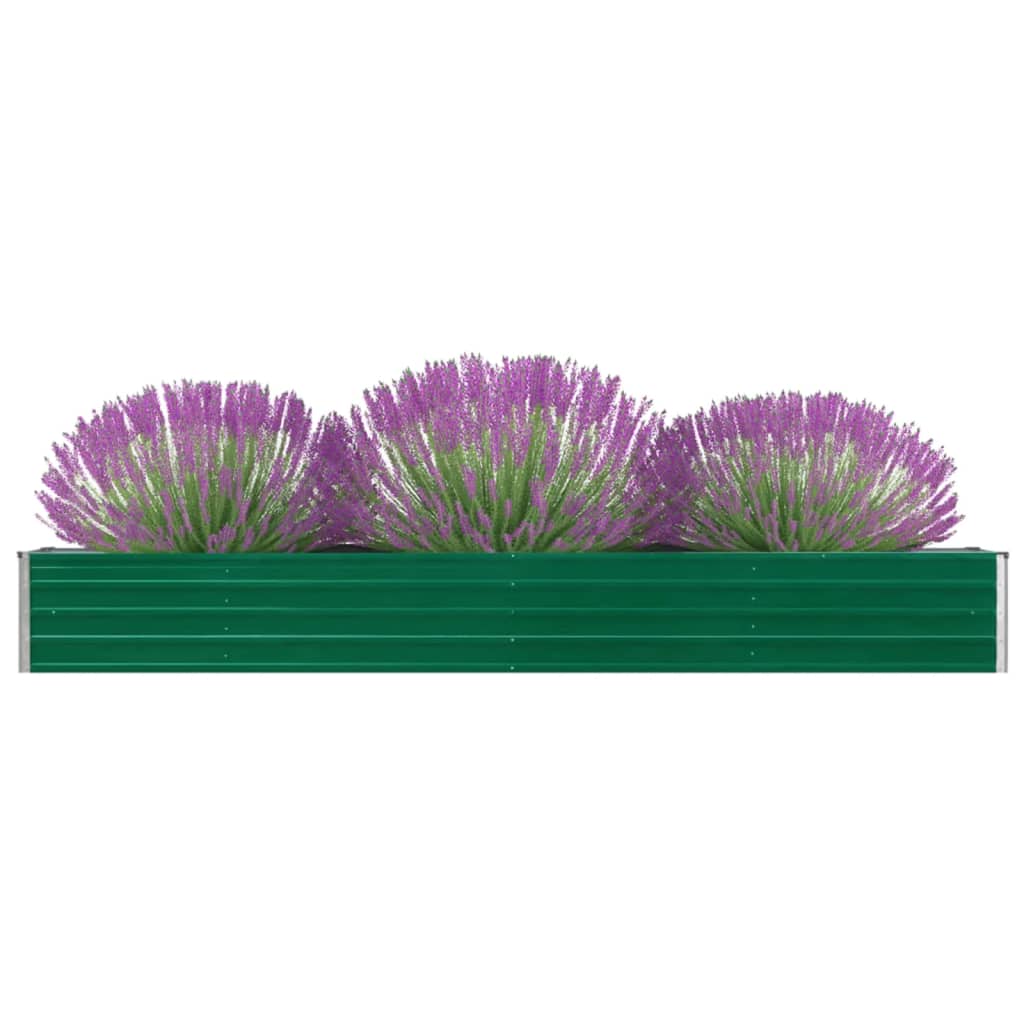 Plantenbak verhoogd 100x40x45 cm gegalvaniseerd staal groen