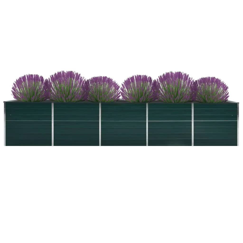 Plantenbak verhoogd 100x40x45 cm gegalvaniseerd staal groen