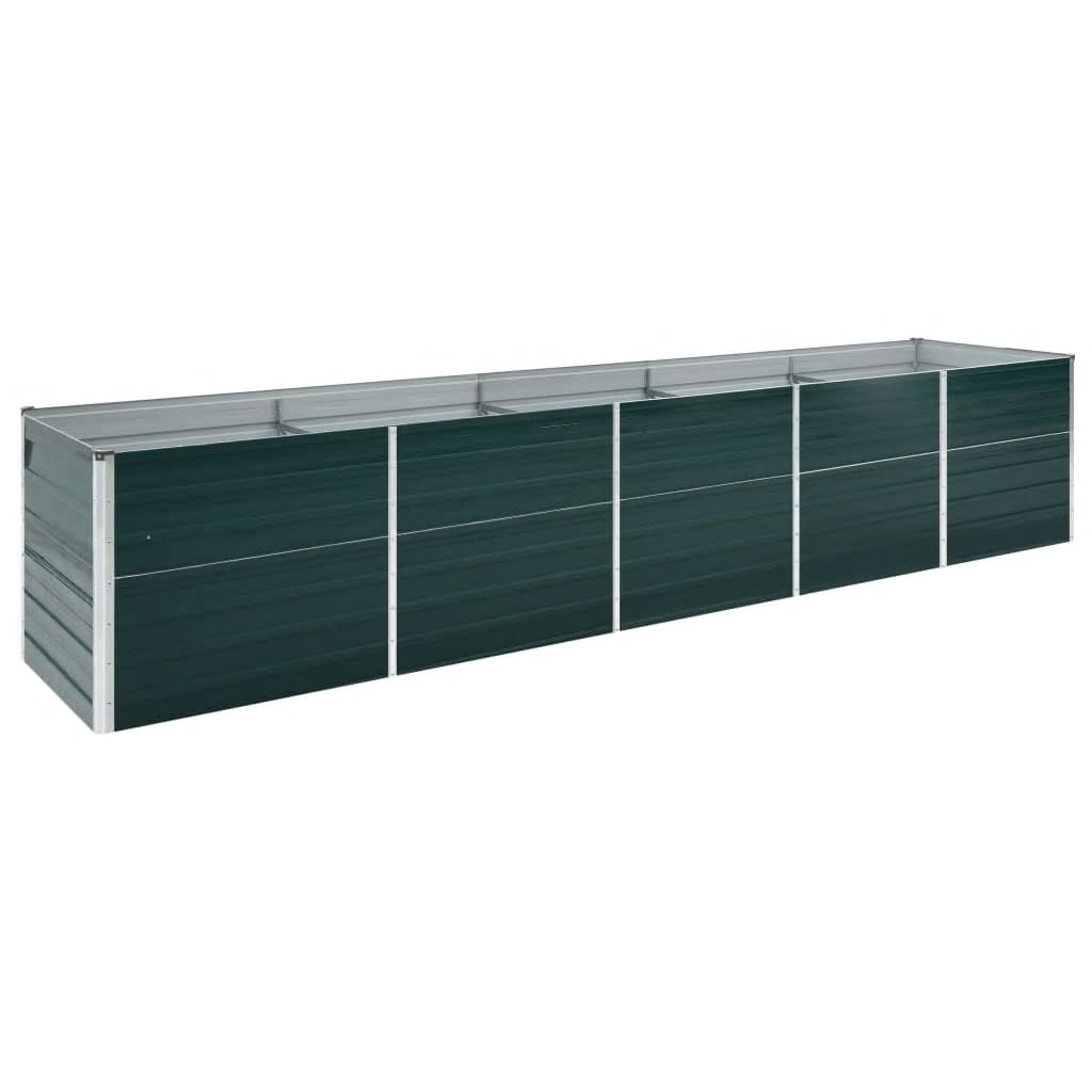 Plantenbak verhoogd 320x80x45 cm gegalvaniseerd staal groen