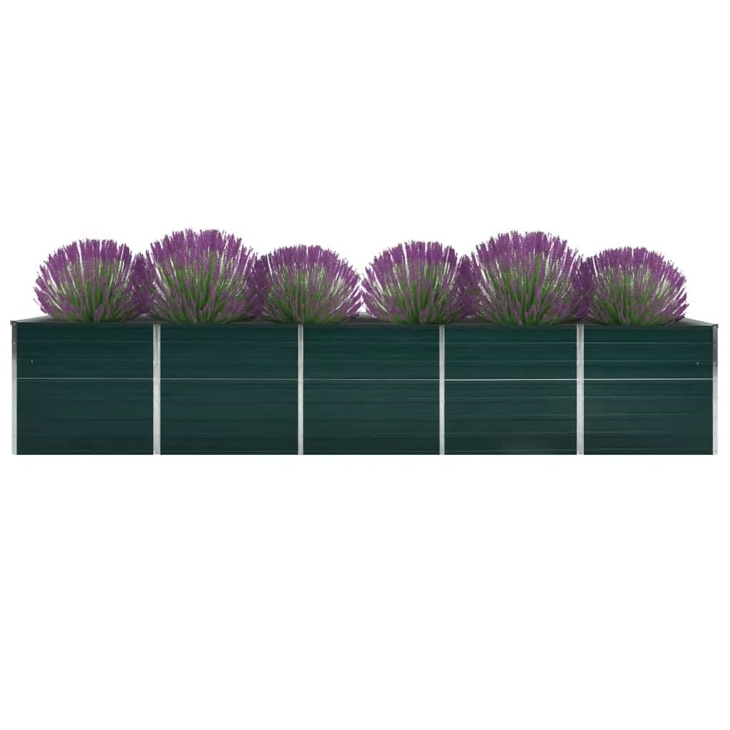 Plantenbak verhoogd 100x40x45 cm gegalvaniseerd staal groen