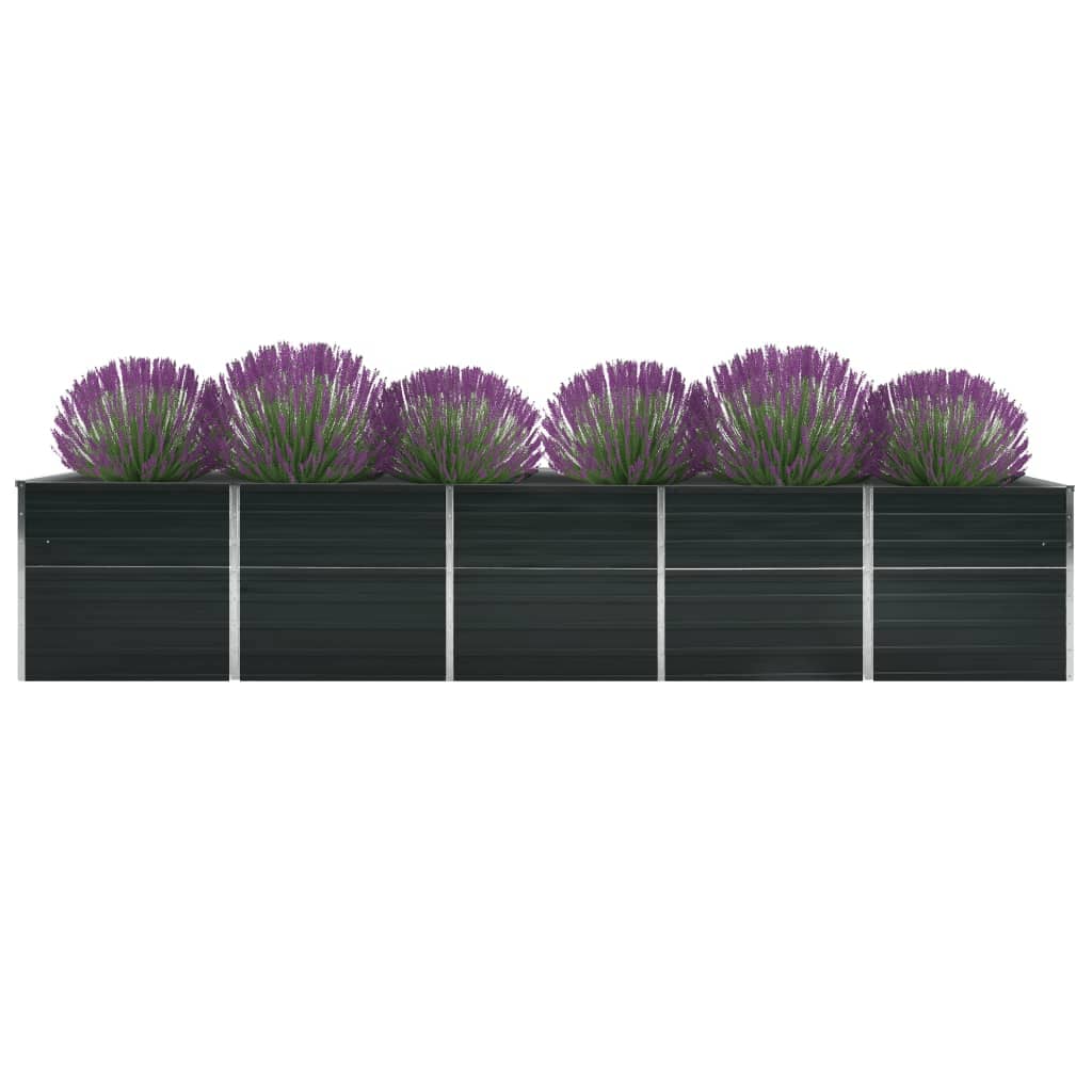 Plantenbak verhoogd 240x40x45 cm gegalvaniseerd staal antraciet