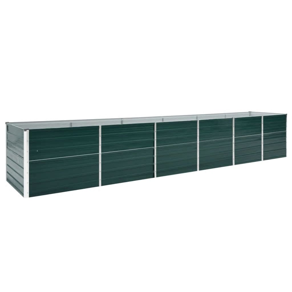 Plantenbak verhoogd 100x40x45 cm gegalvaniseerd staal groen