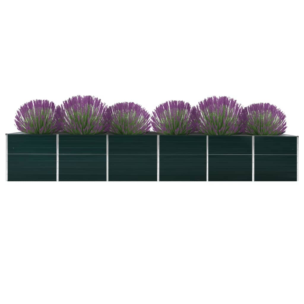 Plantenbak verhoogd 100x40x45 cm gegalvaniseerd staal groen