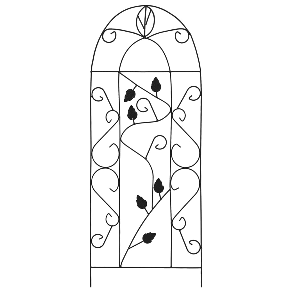 Plantenklimrekken 3 st 40x100 cm ijzer zwart