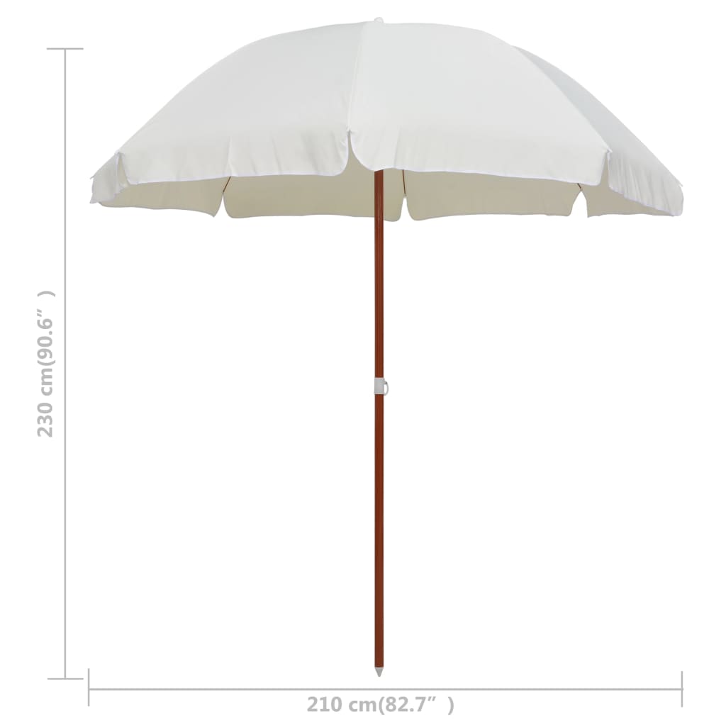 Parasol met stalen paal 180 cm