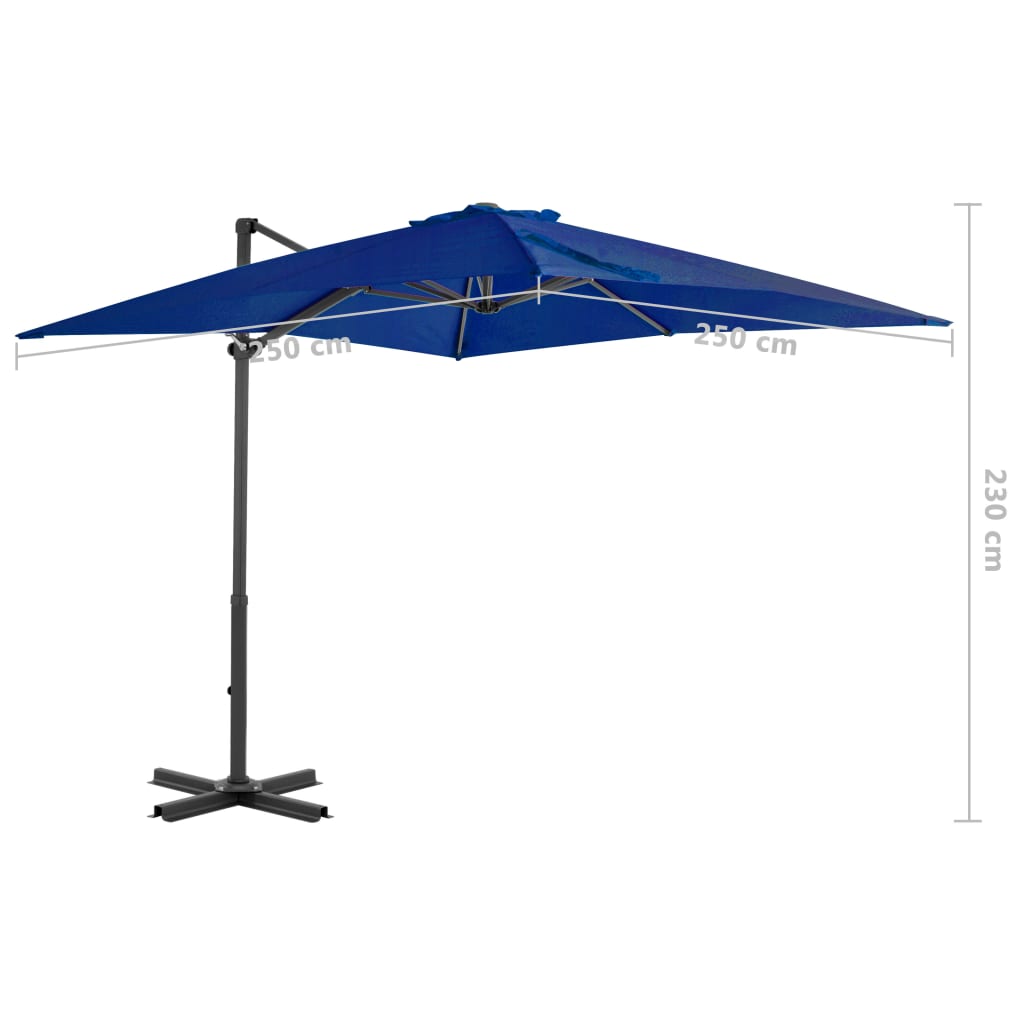 Zweefparasol met aluminium paal 300 cm zandkleurig