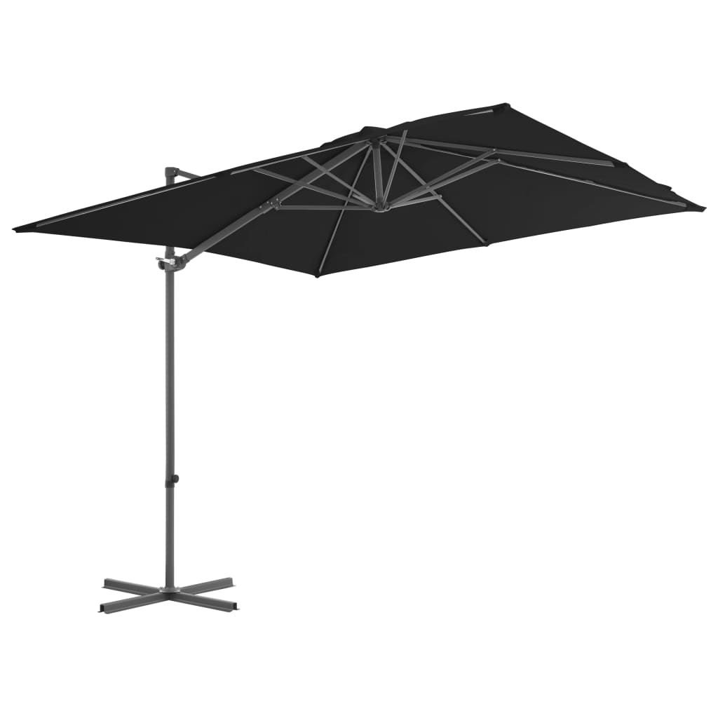 Zweefparasol met stalen paal 250x250 cm terracottakleurig