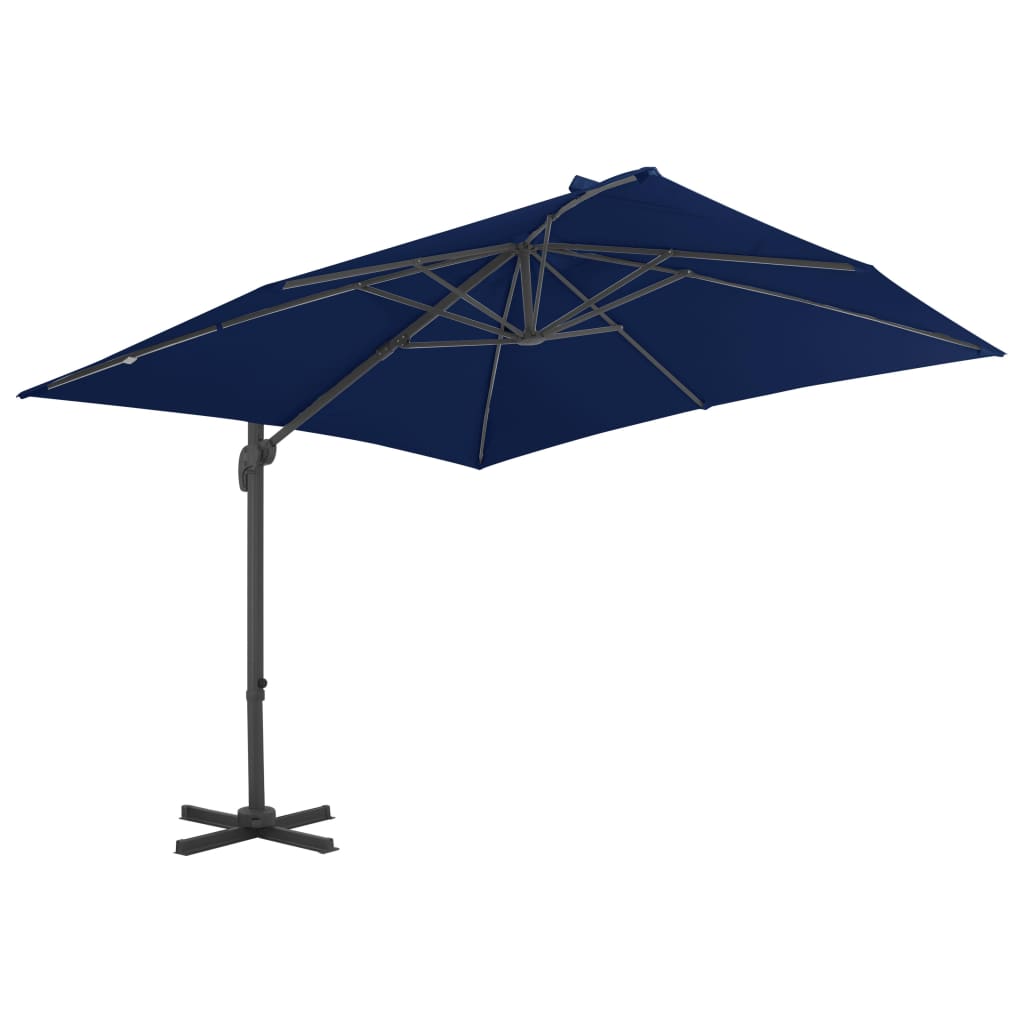 Zweefparasol met aluminium paal 400x300 cm groen