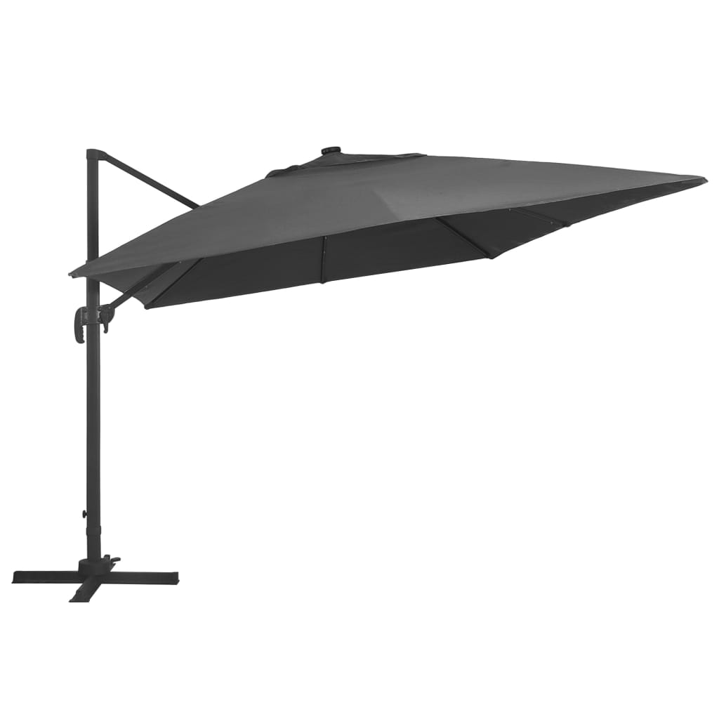 Zweefparasol met LED-verlichting 400x300 cm terracottakleurig