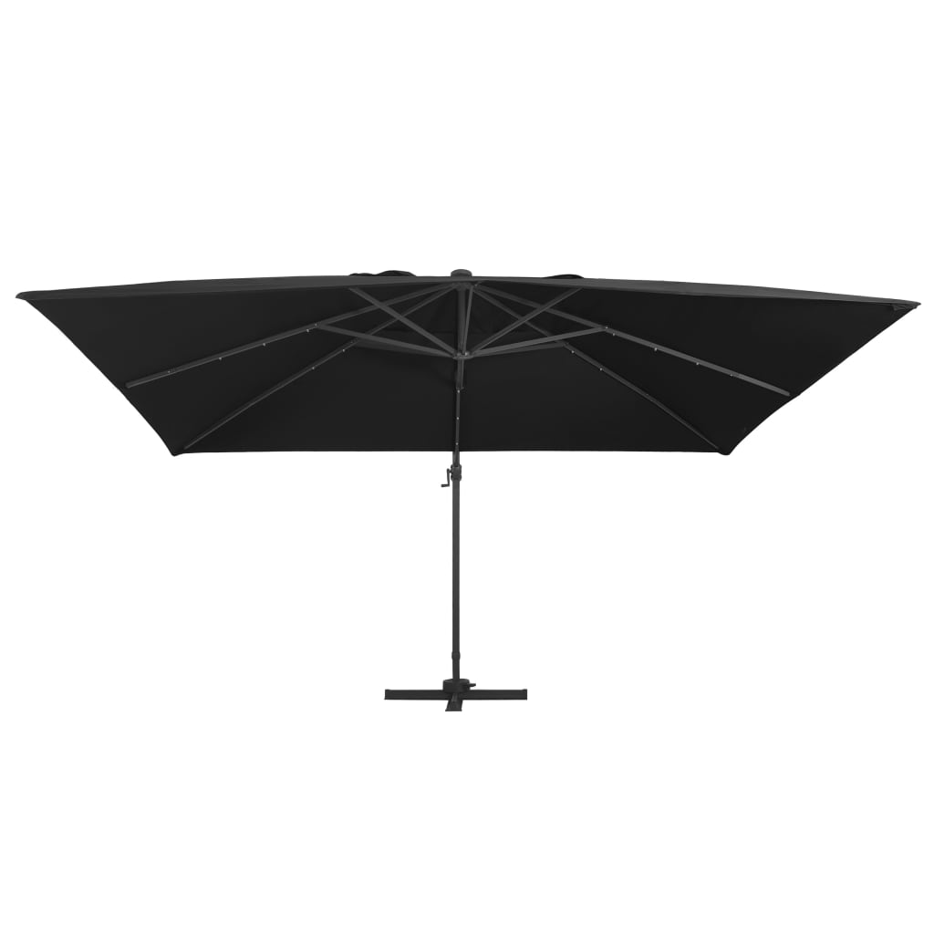 Zweefparasol met LED-verlichting 400x300 cm terracottakleurig