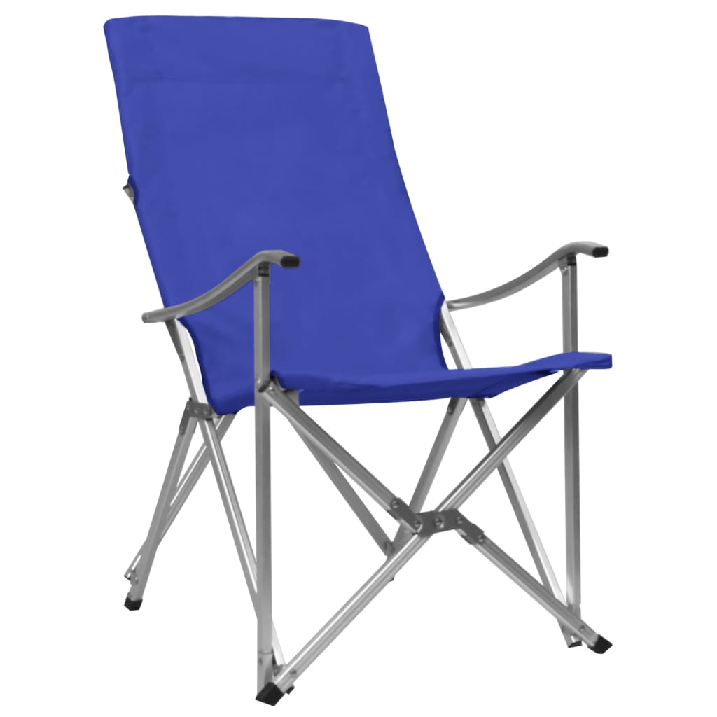 Campingstoelen inklapbaar 2 st blauw