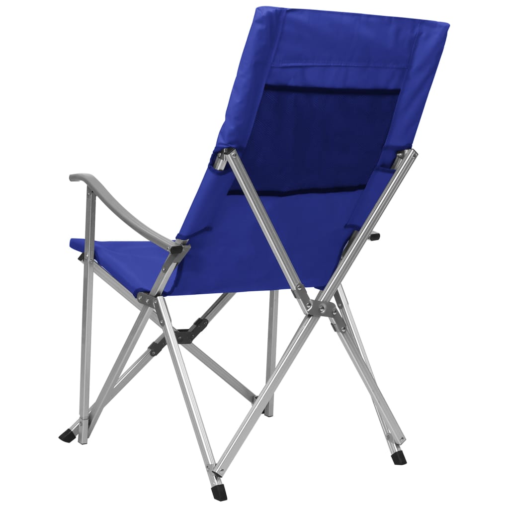 Campingstoelen inklapbaar 2 st blauw