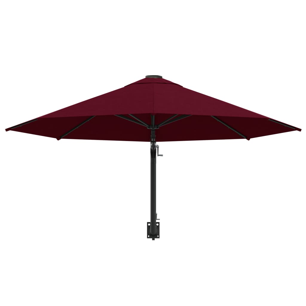 Wandparasol met metalen paal 300 cm terracottakleurig