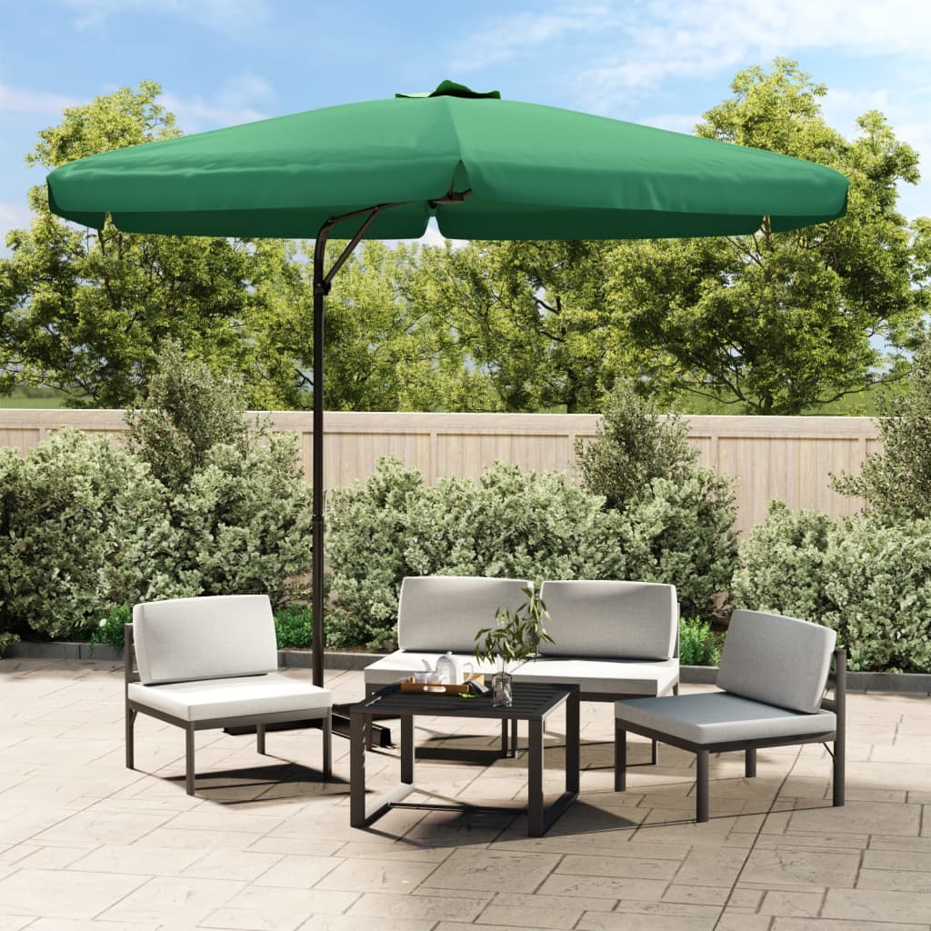 Parasol met stalen paal 300 cm azuurblauw