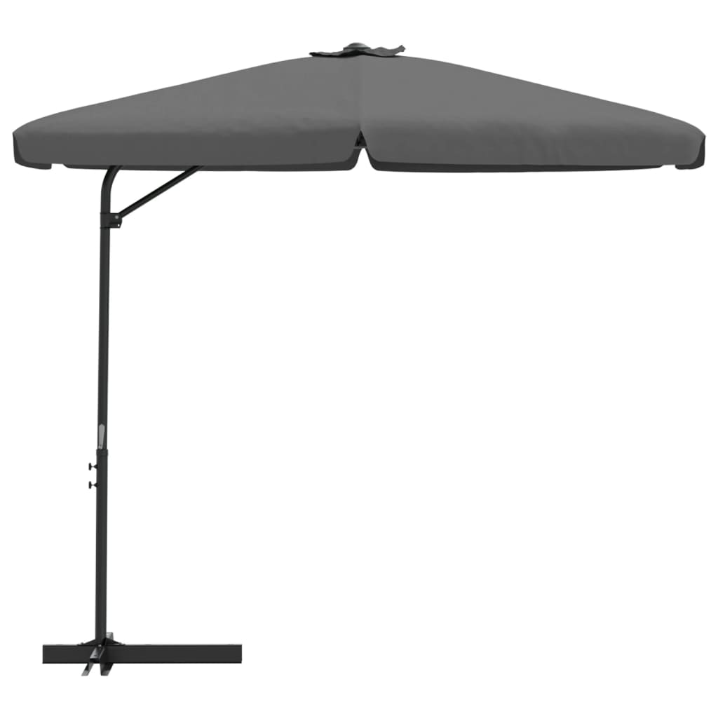 Parasol met stalen paal 300 cm azuurblauw