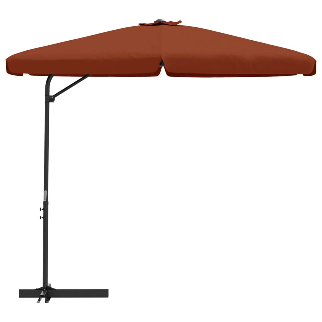 Parasol met stalen paal 300 cm azuurblauw