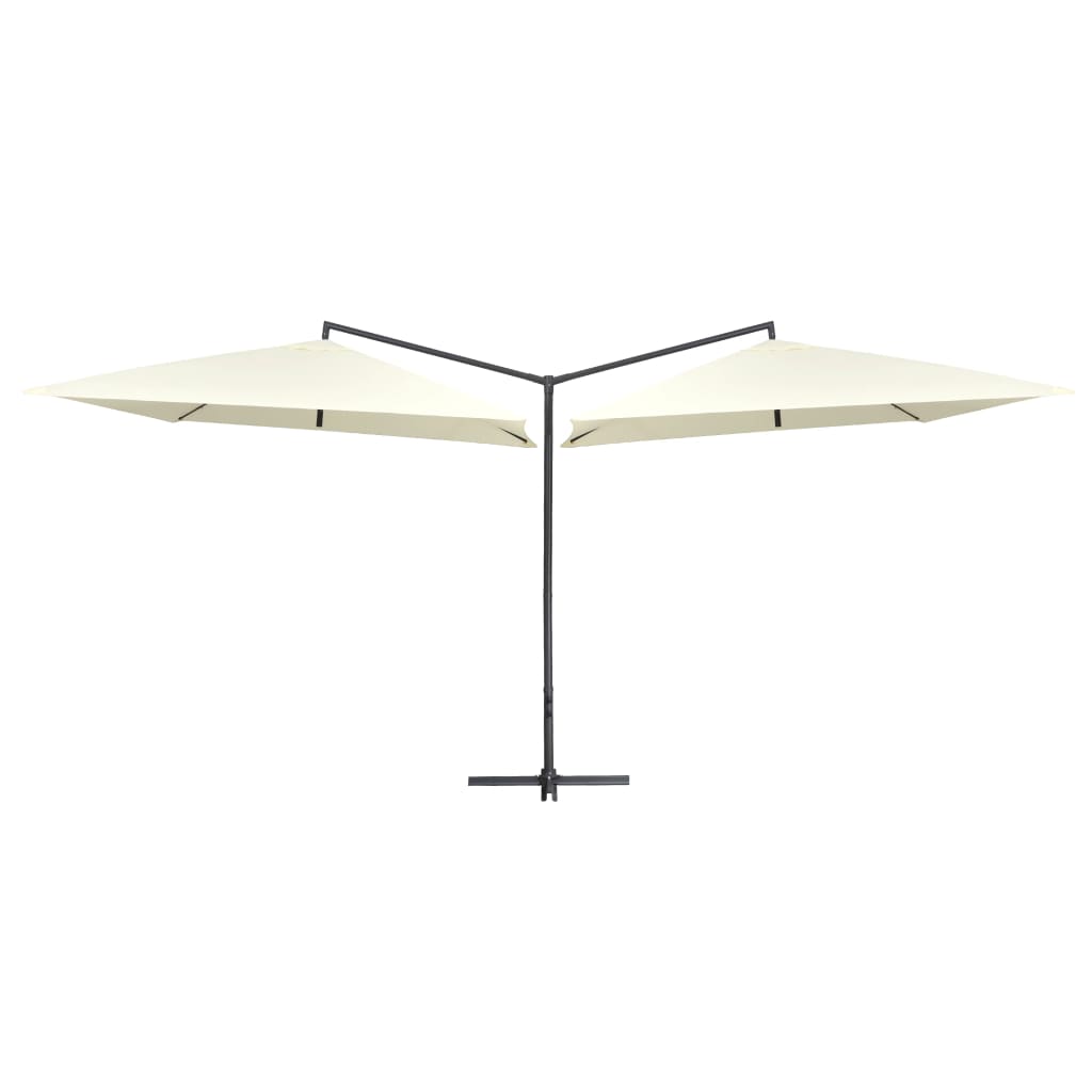 Parasol dubbel met stalen paal 250x250 cm