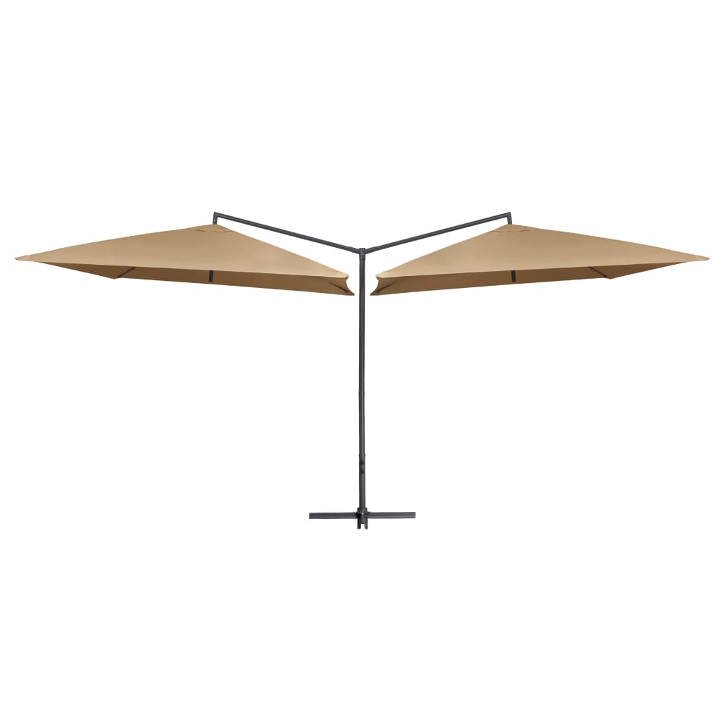 Parasol dubbel met stalen paal 250x250 cm