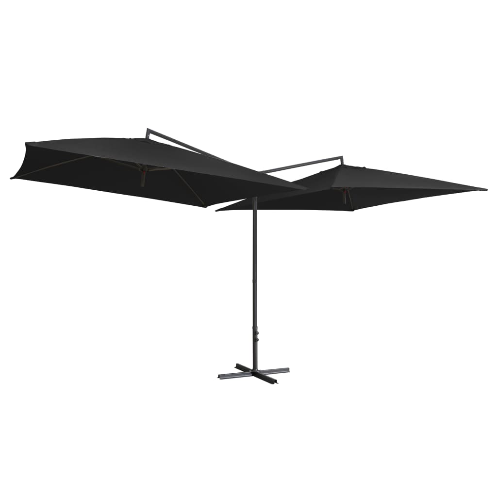 Parasol dubbel met stalen paal 250x250 cm