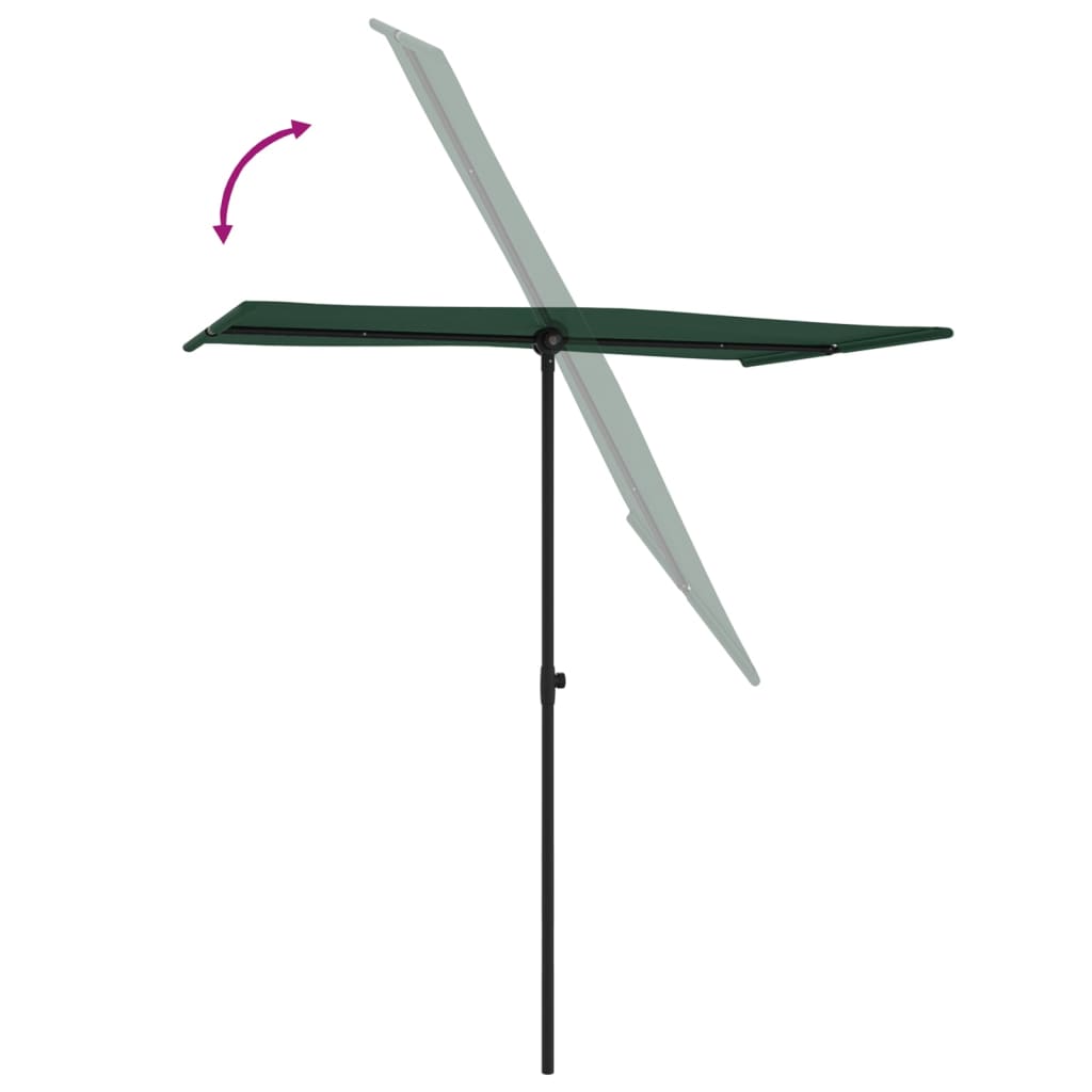 Parasol met aluminium paal 2x1,5 m