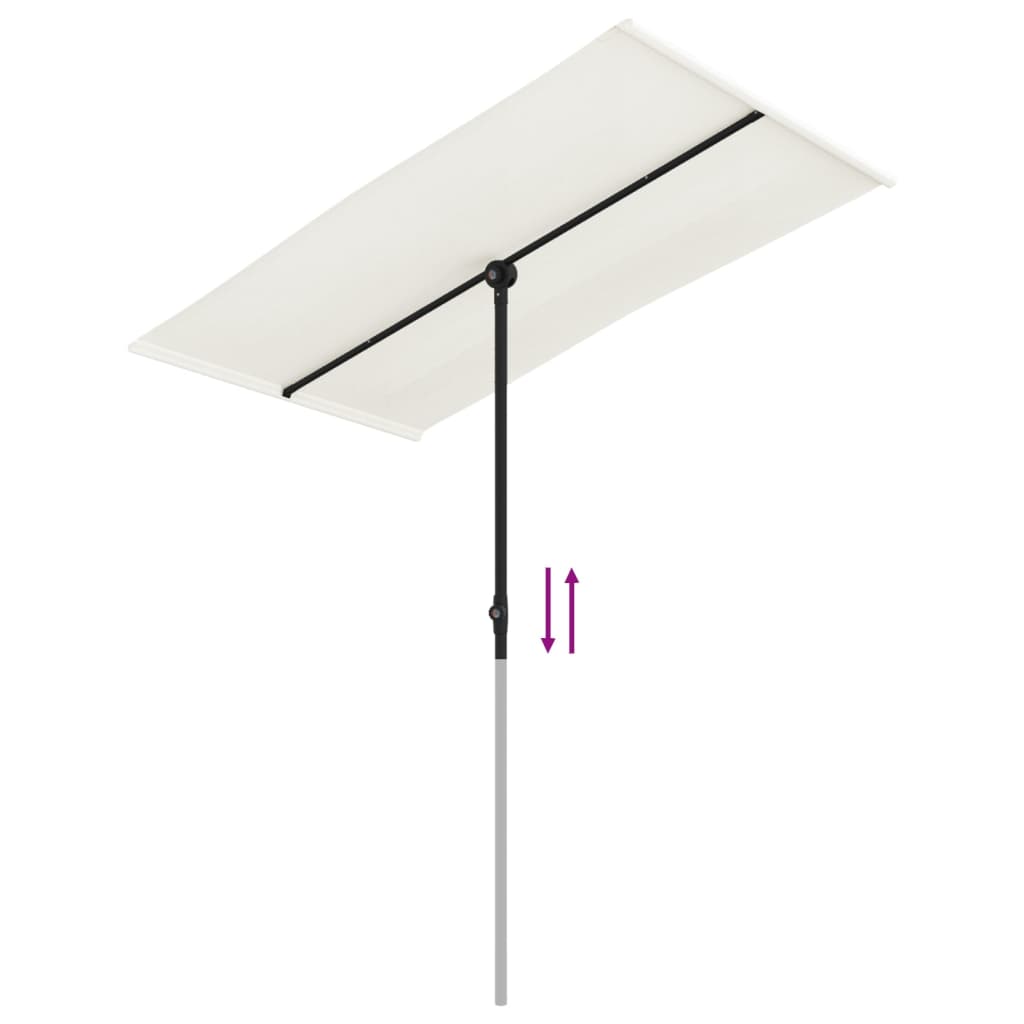 Parasol met aluminium paal 2x1,5 m