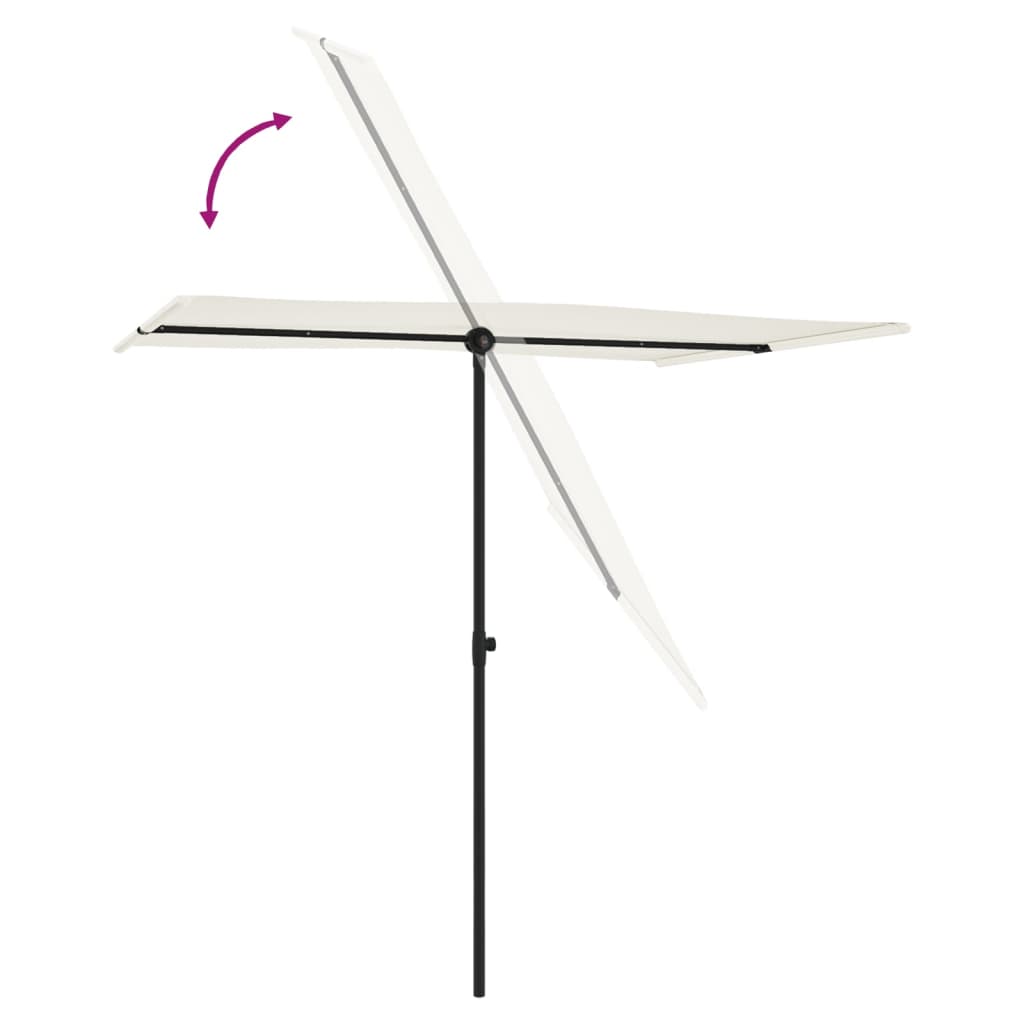 Parasol met aluminium paal 180x110 cm