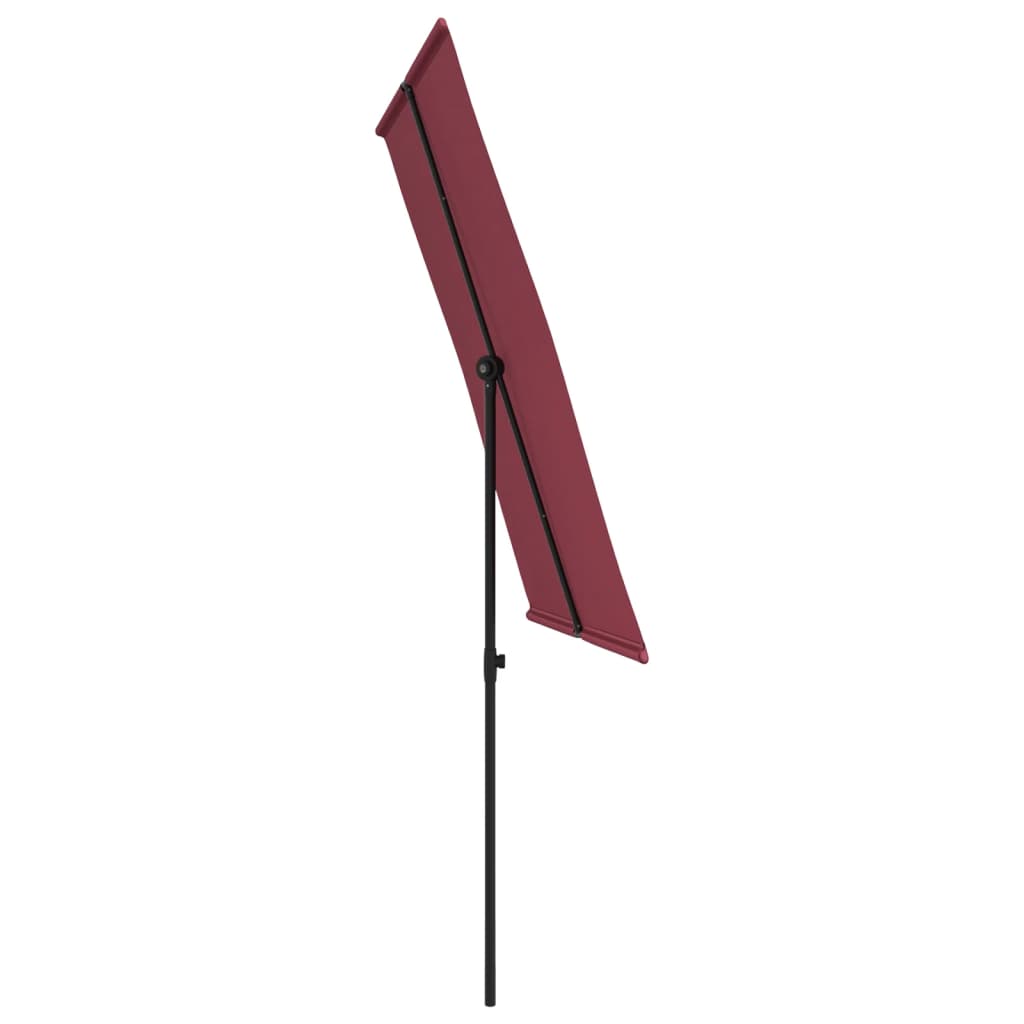 Parasol met aluminium paal 180x110 cm