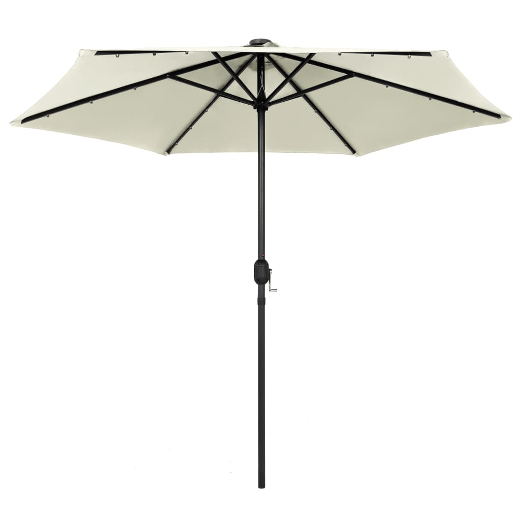 Parasol met LED-verlichting en aluminium paal 270 cm