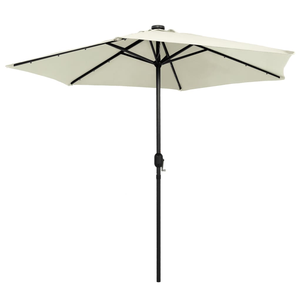 Parasol met LED-verlichting en aluminium paal 270 cm