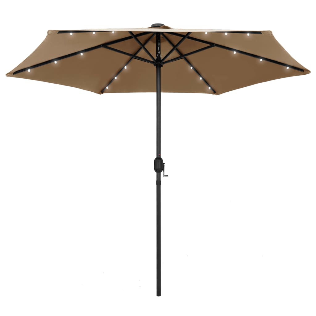 Parasol met LED-verlichting en aluminium paal 270 cm