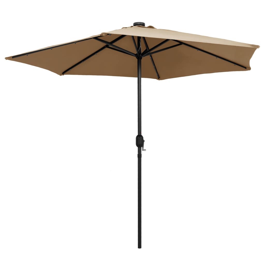 Parasol met LED-verlichting en aluminium paal 270 cm