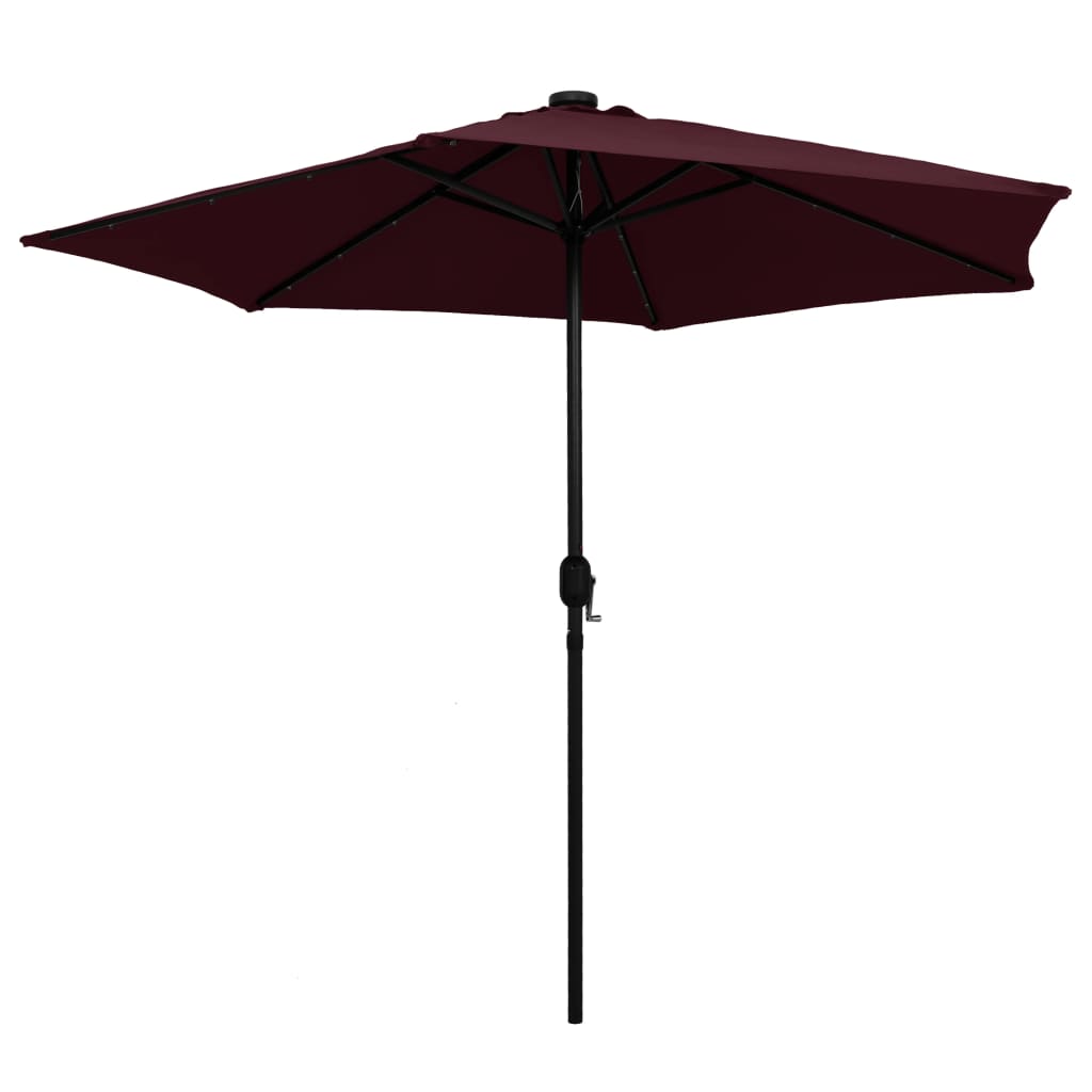 Parasol met LED-verlichting en aluminium paal 270 cm