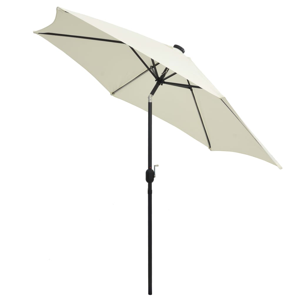 Parasol met LED-verlichting en aluminium paal 300 cm