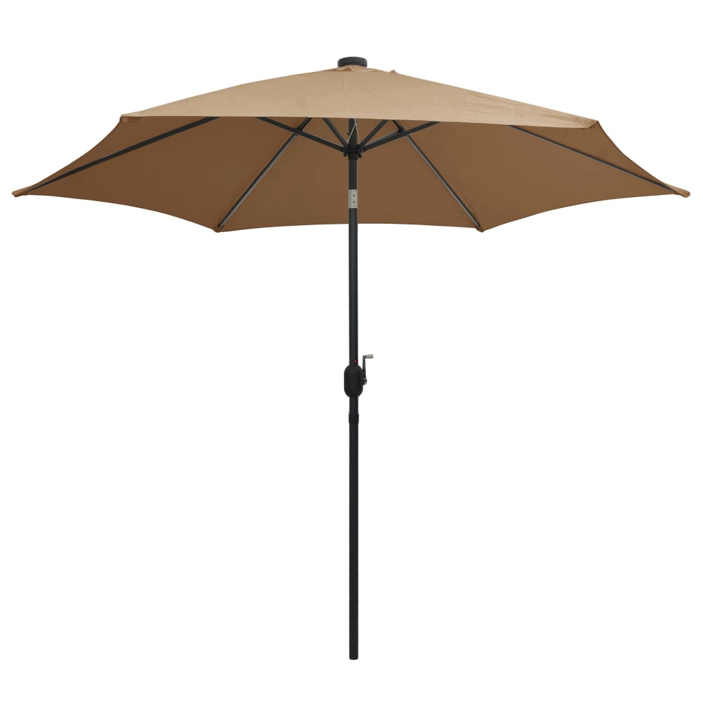 Parasol met LED-verlichting en aluminium paal 300 cm