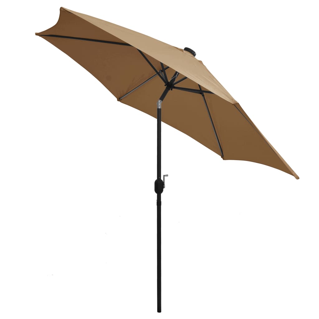 Parasol met LED-verlichting en aluminium paal 300 cm