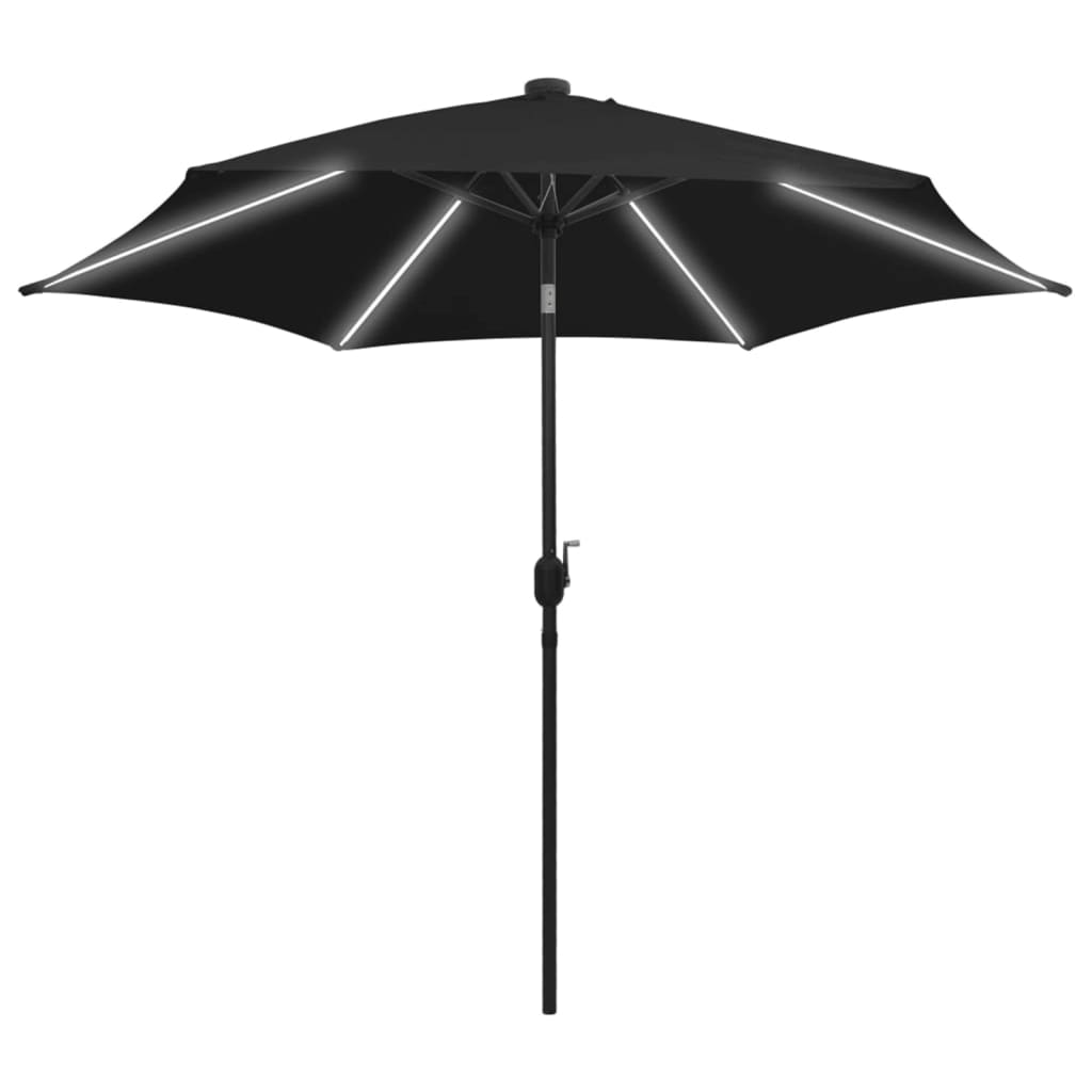 Parasol met LED-verlichting en aluminium paal 300 cm